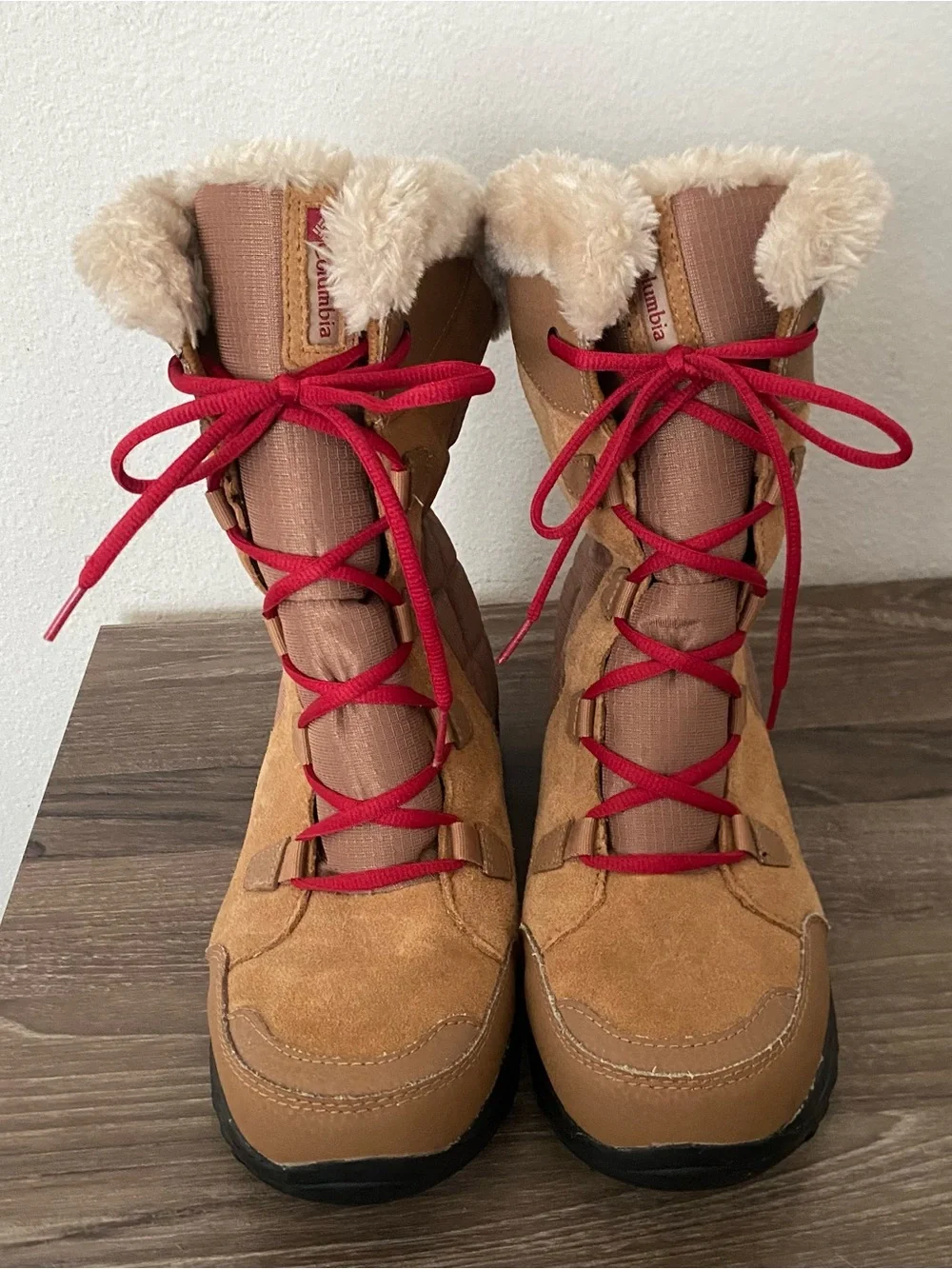 Columbia Womens Ice Maiden II Waterproof Snow Boots Elk Brown Size 10
